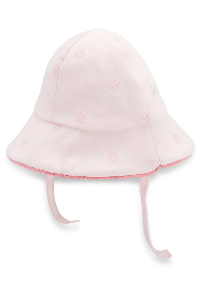 Baby hat cotton with Double B monograms