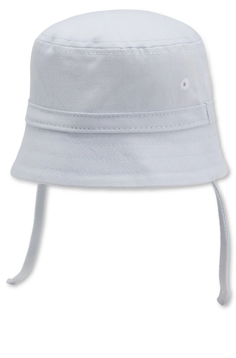 Baby bucket hat with embroidered logo