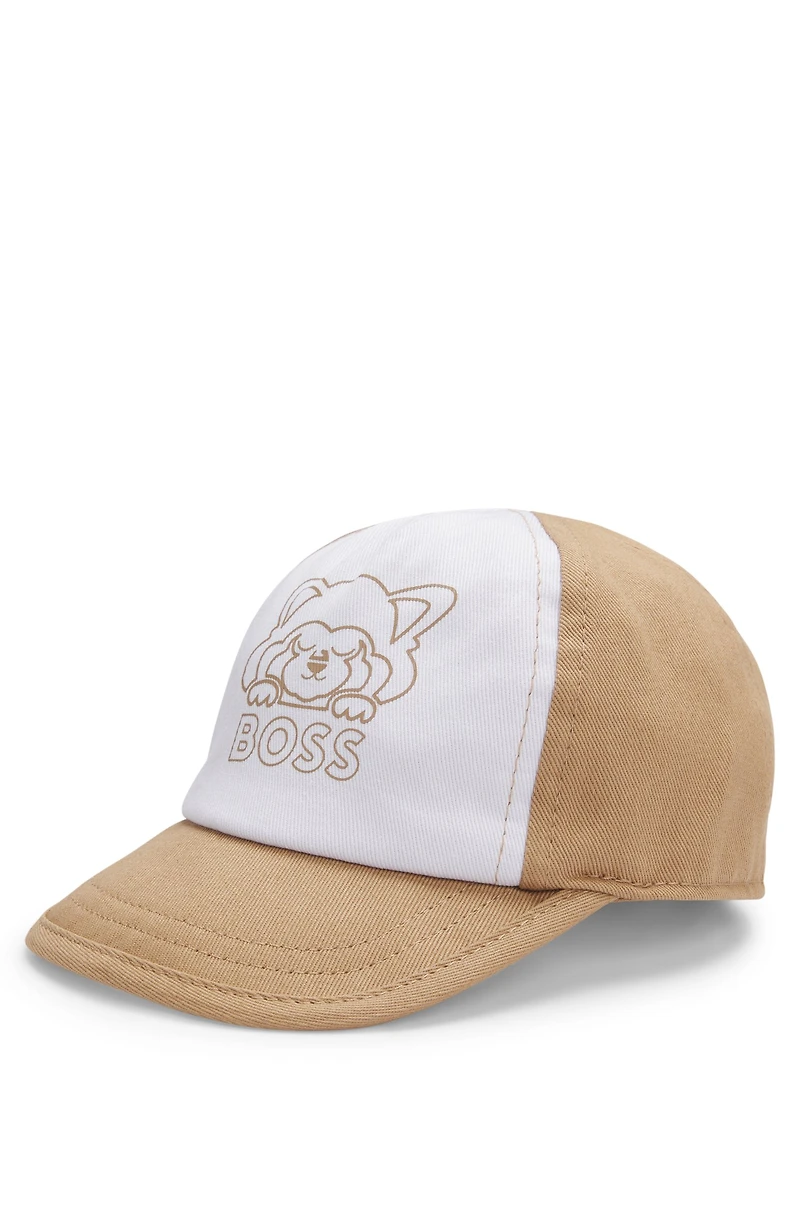 Baby cap with panda embroidery