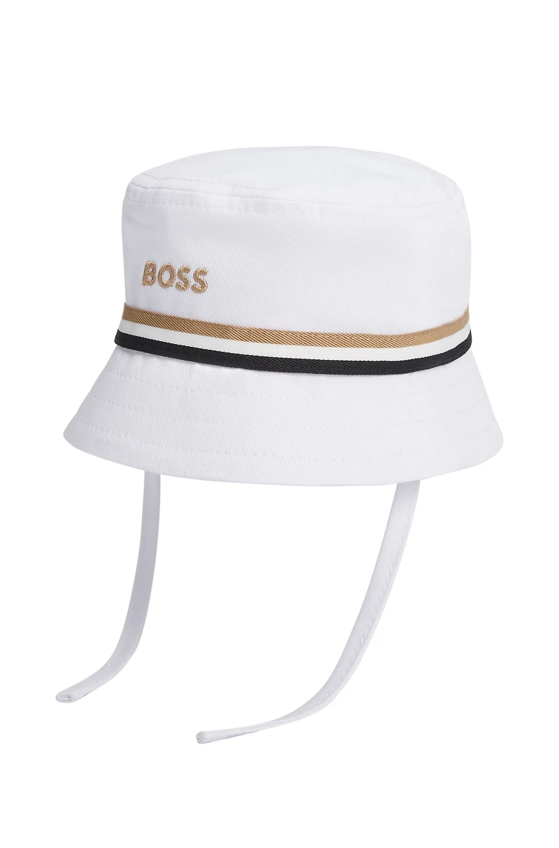Baby bucket hat with signature stripe