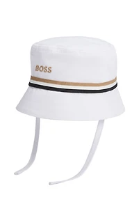 Baby bucket hat with signature stripe