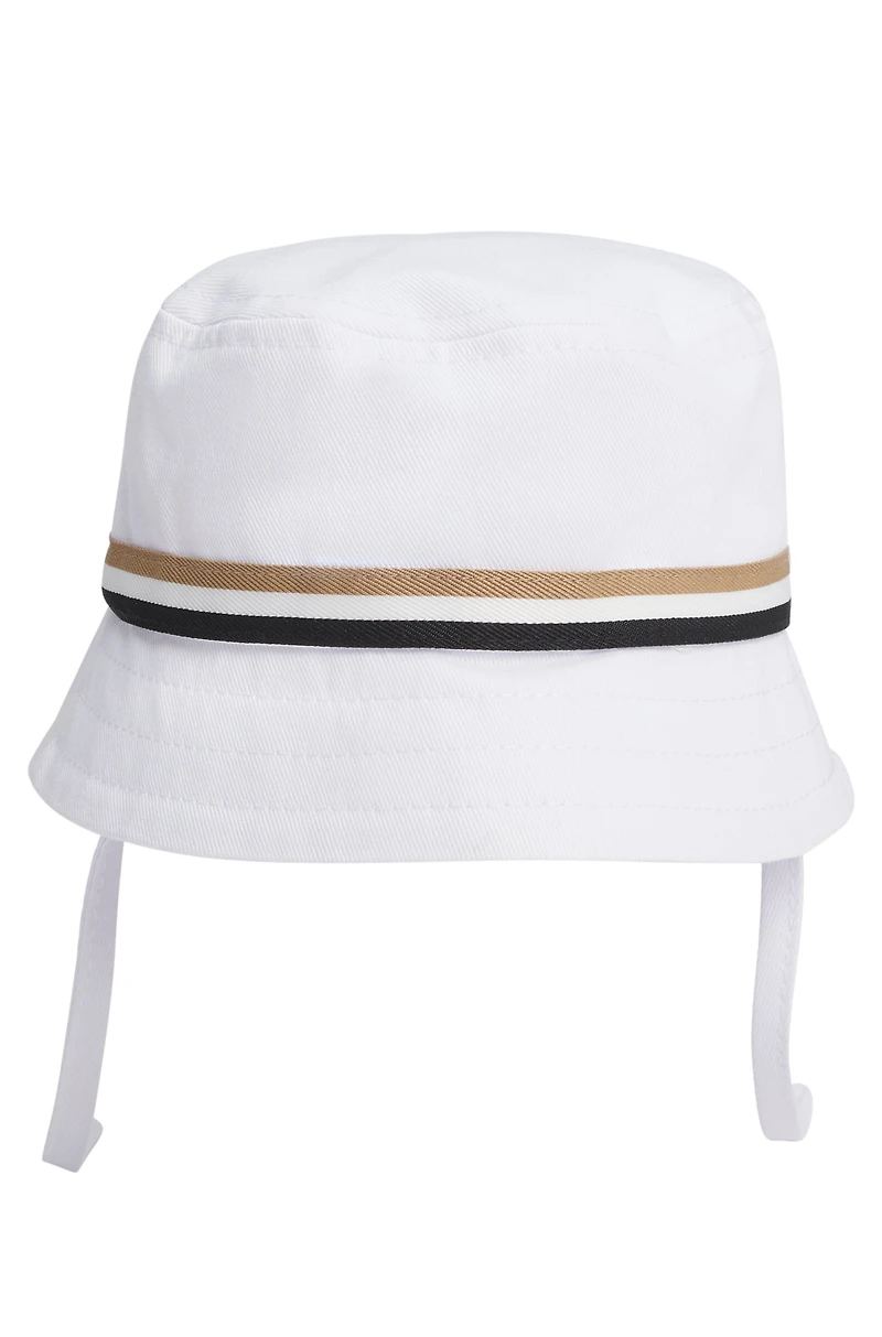 Baby bucket hat with signature stripe
