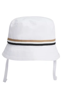 Baby bucket hat with signature stripe