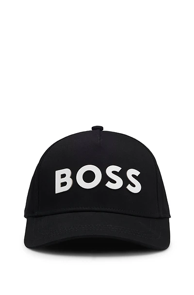 Kids' cap cotton twill with rubber-print logo