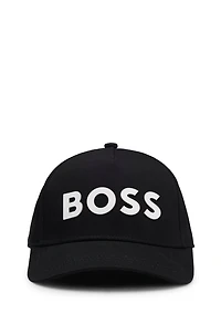 Kids' cap cotton twill with rubber-print logo