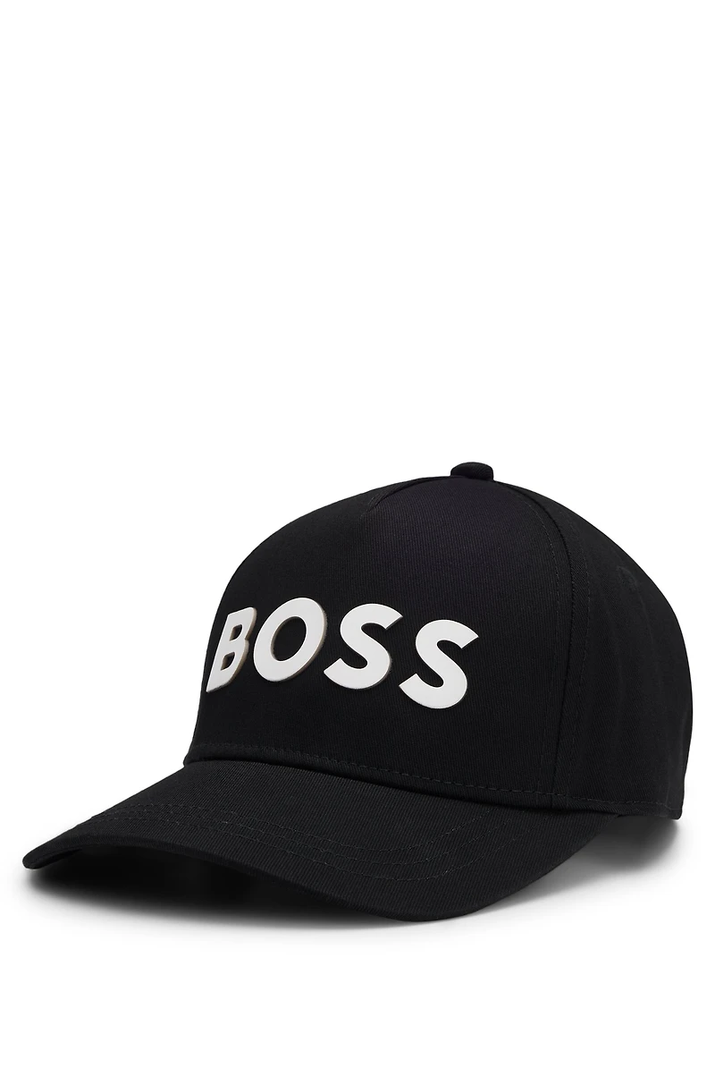 Kids' cap cotton twill with rubber-print logo