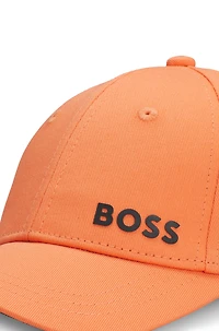 Kids' cap with contrast logo print