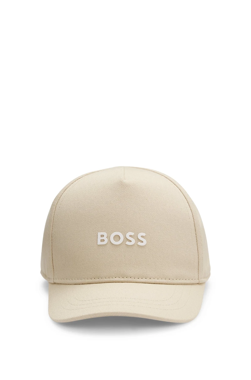 Kids' cap cotton twill with contrast logo print