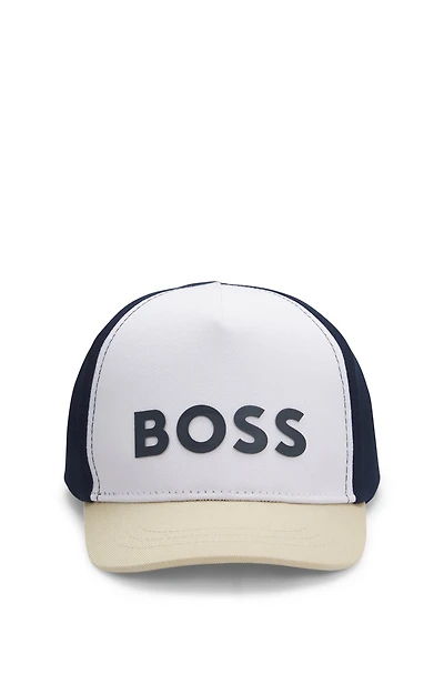 Kids' cap with color-blocking and logo print