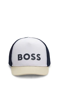 Kids' cap with color-blocking and logo print