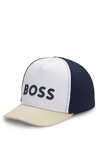 Kids' cap with color-blocking and logo print