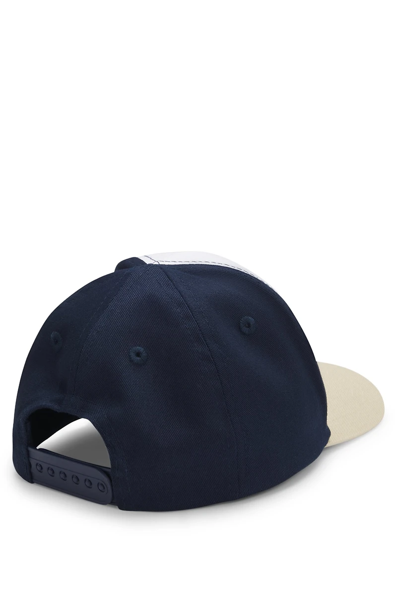 Kids' cap with color-blocking and logo print