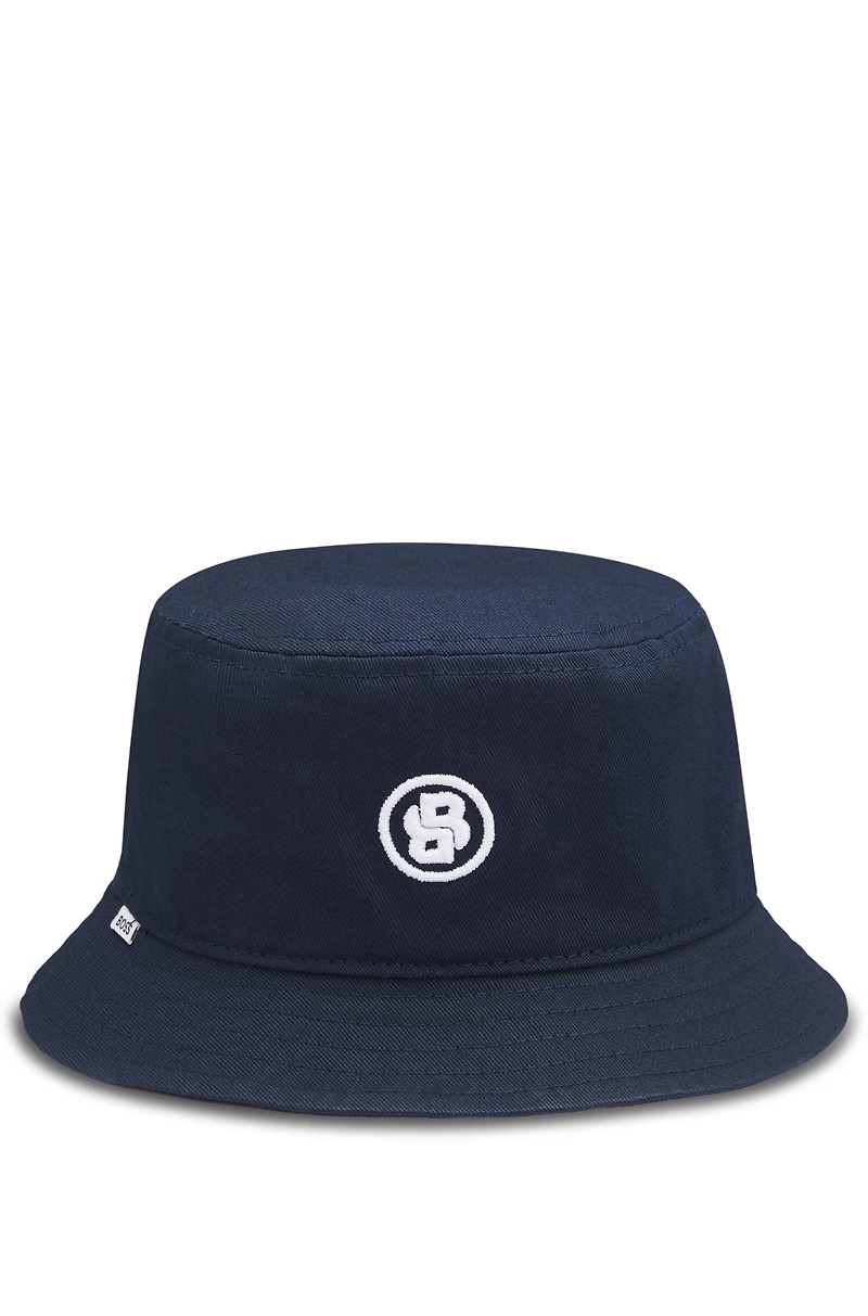 Kids' bucket hat cotton with Double B monogram