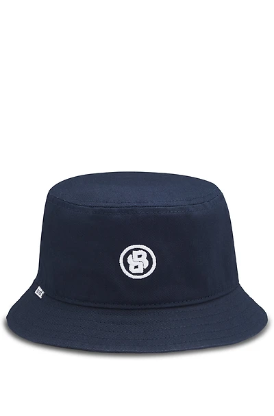 Kids' bucket hat cotton with Double B monogram
