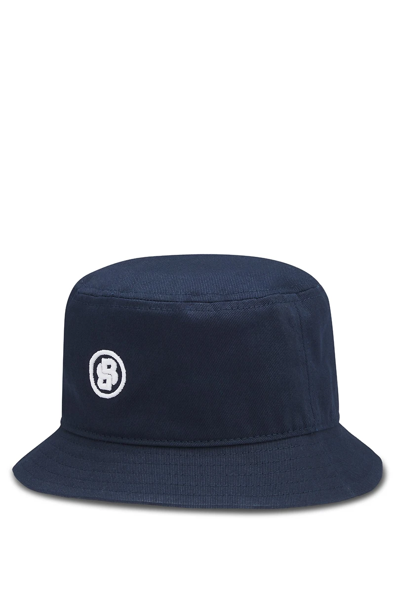 Kids' bucket hat cotton with Double B monogram