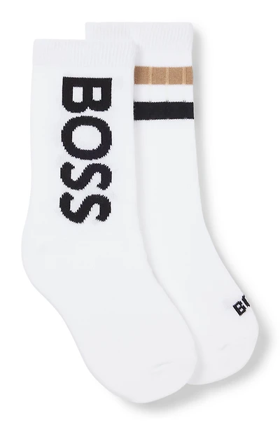 Two-pack of invisible socks with logo detail