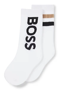 Two-pack of invisible socks with logo detail