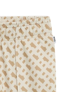 Kids' monogram-print tracksuit bottoms with zipped hems