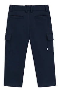 Kids' loose-fit cargo trousers stretch fabric