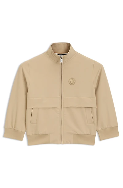 Kids' zip-up jacket with Double B monogram