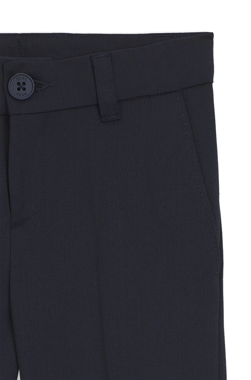 Regular-fit pants a stretch virgin-wool blend