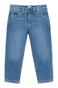 Kids' loose-fit jeans blue denim