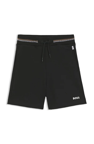 Kids' shorts with striped waistband