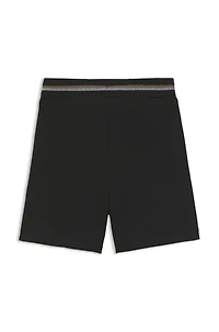 Kids' shorts with striped waistband