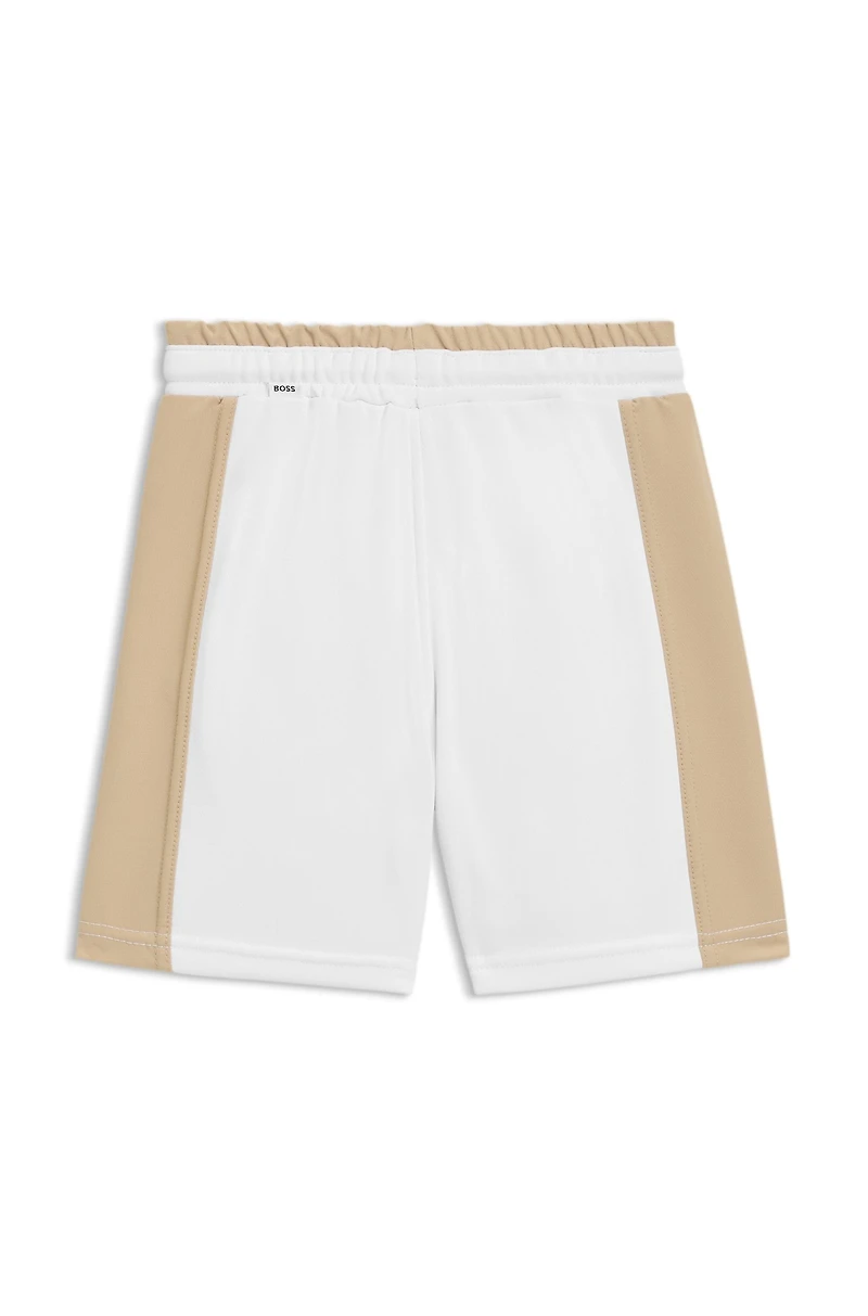 Kids' logo-print shorts with side-seam inserts