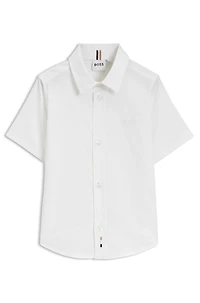 Regular-fit shirt Oxford cotton and linen