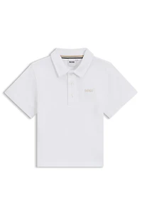 Kids' polo shirt cotton with embroidered logo