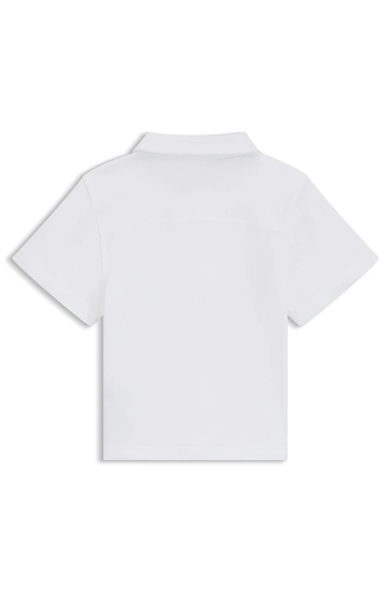 Kids' polo shirt cotton with embroidered logo