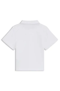 Kids' polo shirt cotton with embroidered logo