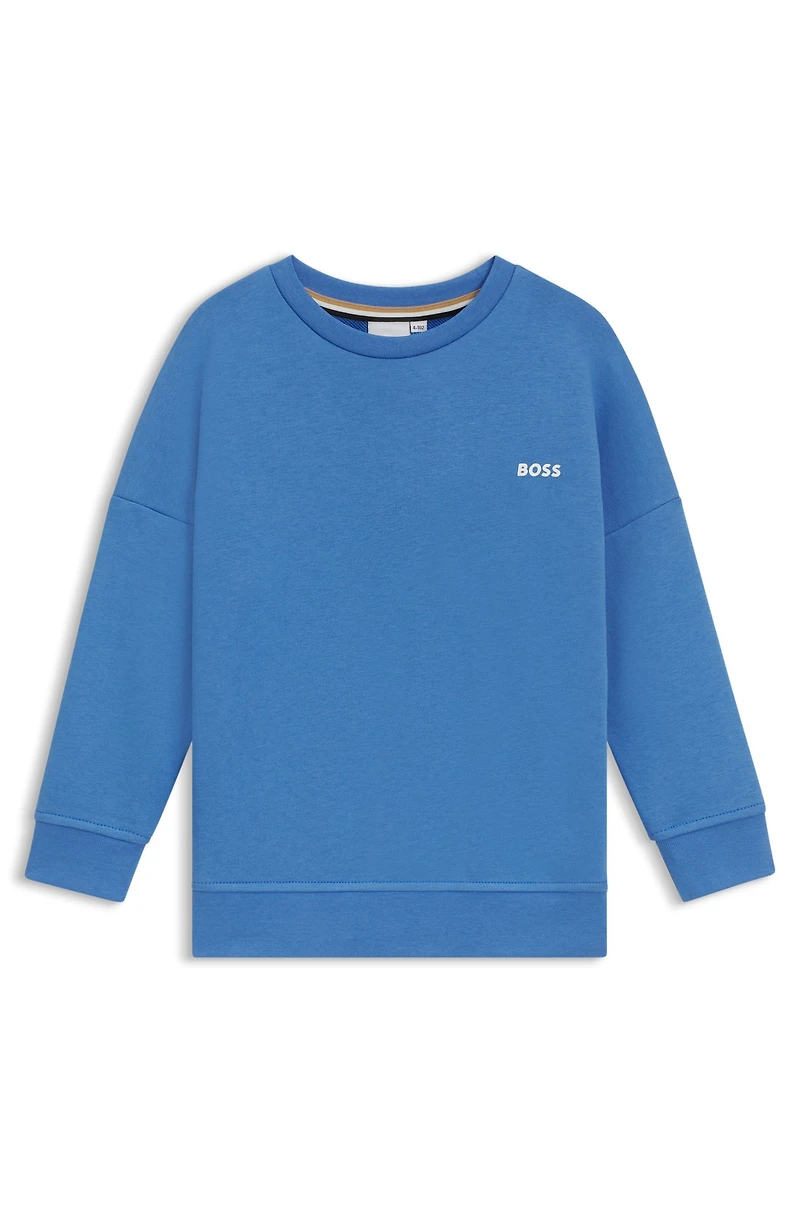 Kids' sweatshirt fleece with contrast logo