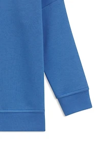 Kids' sweatshirt fleece with contrast logo