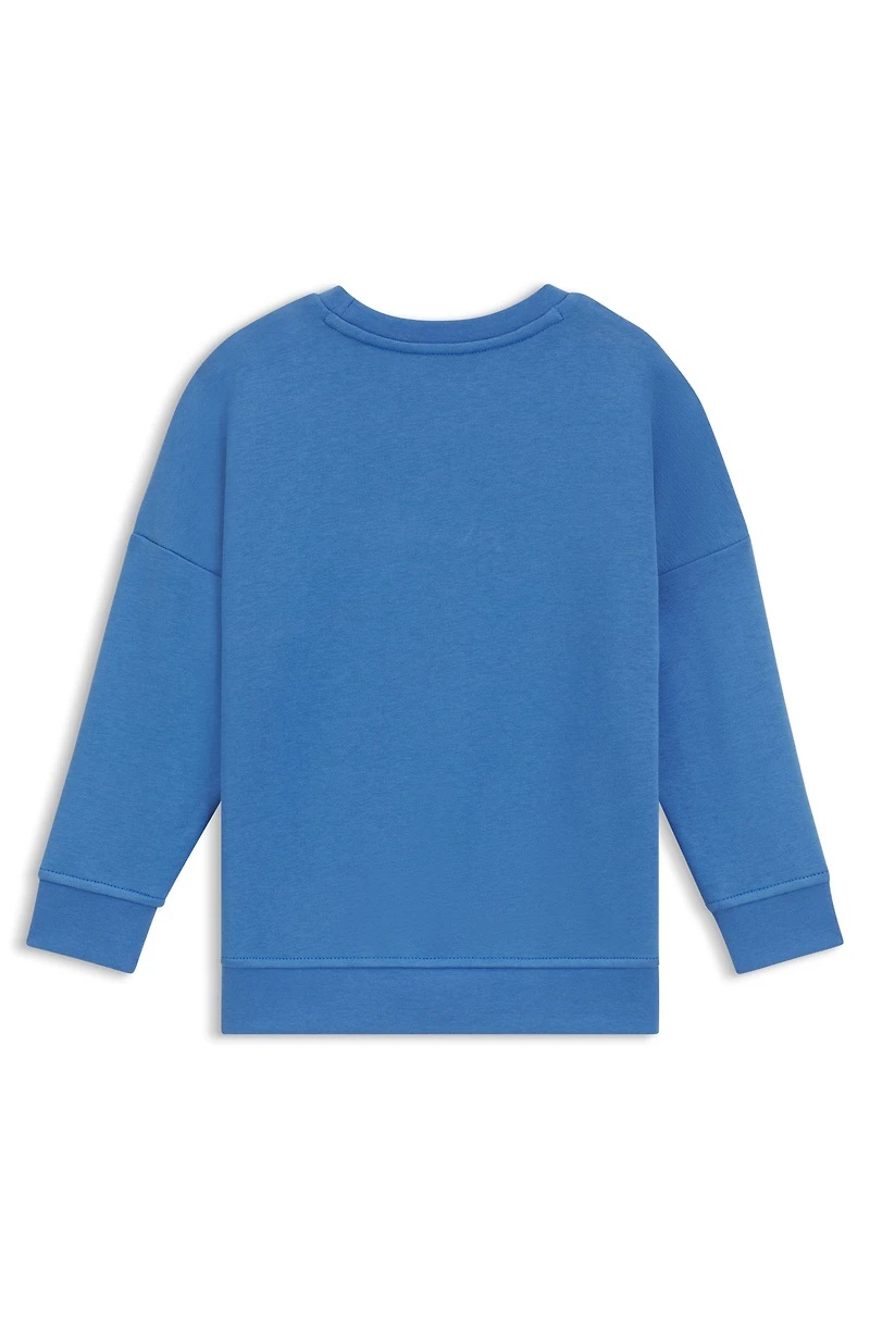Kids' sweatshirt fleece with contrast logo
