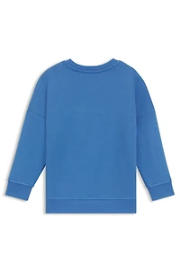Kids' sweatshirt fleece with contrast logo