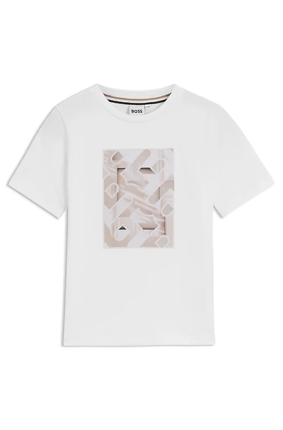 Kids' T-shirt cotton with monogram artwork