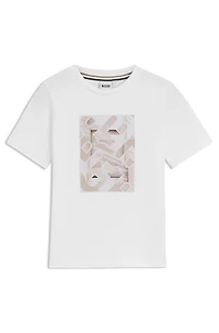 Kids' T-shirt cotton with monogram artwork