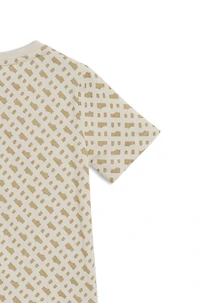 Slim-fit shirt cotton with monogram print