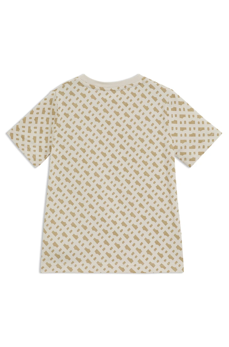 Slim-fit shirt cotton with monogram print