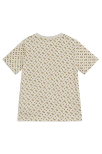 Slim-fit shirt cotton with monogram print