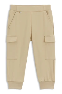 Kids' cargo trousers stretch piqué