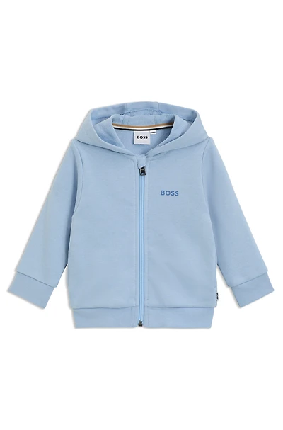 Kids' zip-up hoodie with logo print