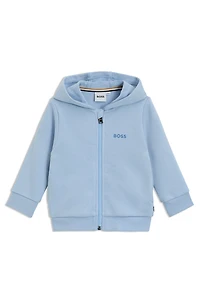 Kids' zip-up hoodie with logo print