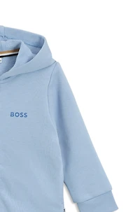 Kids' zip-up hoodie with logo print