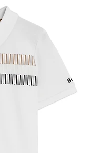 Kids' signature-stripe polo shirt stretch cotton