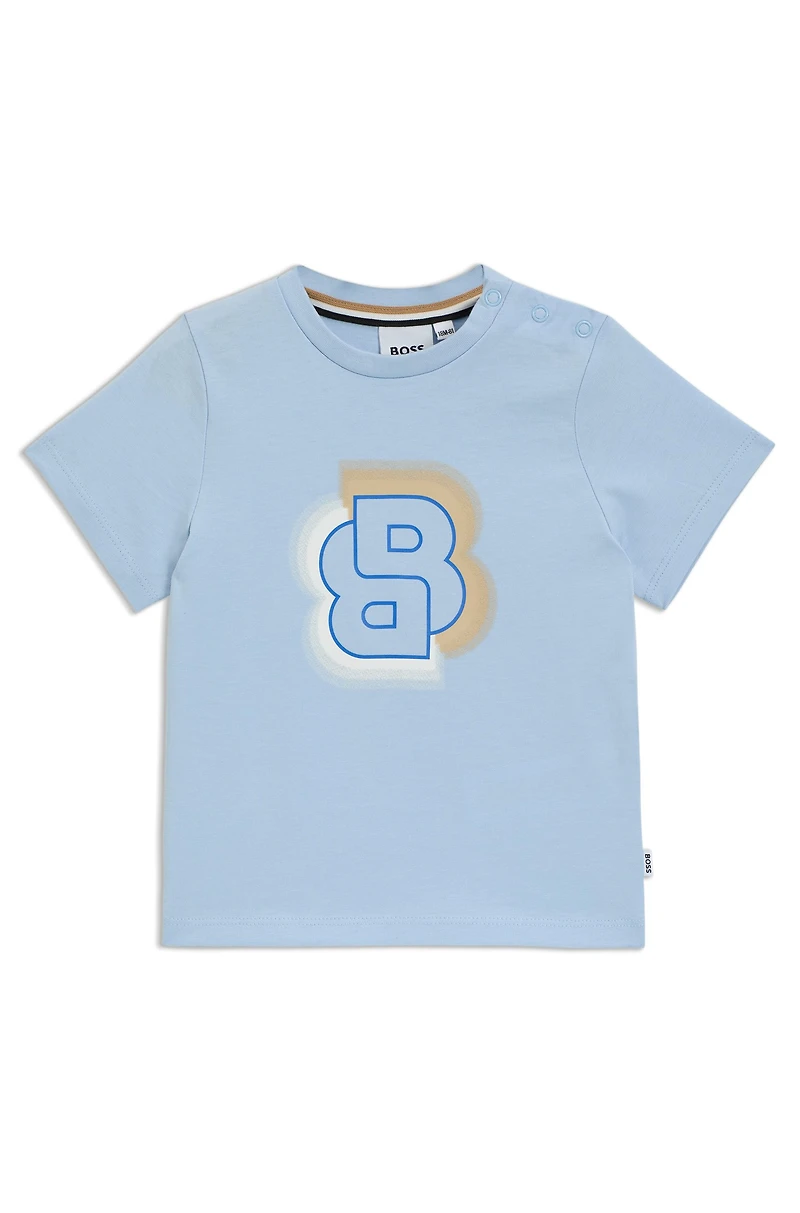 Kids' cotton T-shirt with Double B monogram