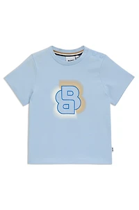 Kids' cotton T-shirt with Double B monogram