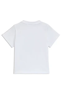 Kids' T-shirt cotton with gradient-effect triple logo